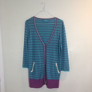 Cashmere Striped Cardigan by Calypso